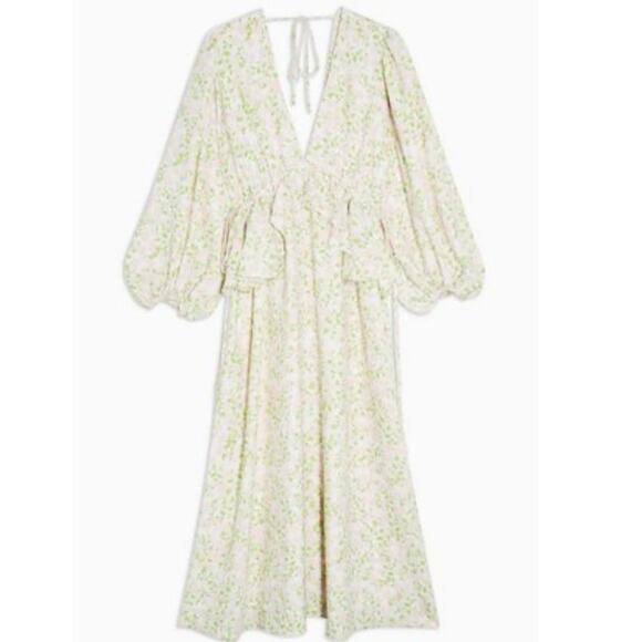 Ivory Print Double V Maxi Dress | Topshop - Picture 5 of 5
